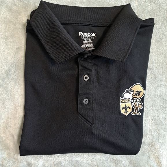 Reebok Other - New Orleans Saints Reebok Black Polo Shirt Mens XL NFL